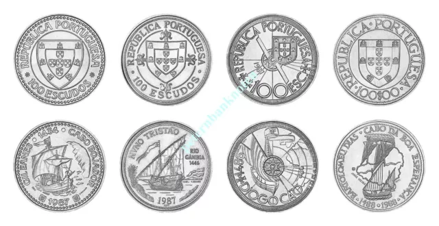 Portugal  KMS. 1987-1988 Unc DISCOVERIES SERIES 1  4 Münzen 6840# Prägefrisch..