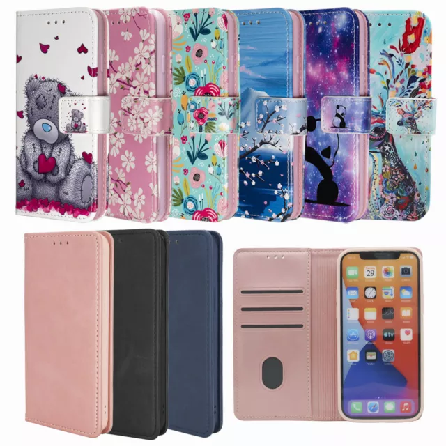 Magnetic Flip Case Wallet Stand Cover for iPhone 15 14 13 12 Pro 11 6 7 8 XR SE