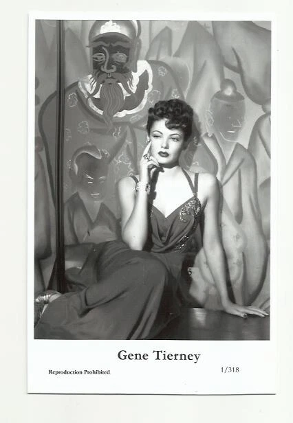 (Bx28) Gene Tierney Swiftsure Photo Postcard (1/318) Filmstar Pin Up Glamor