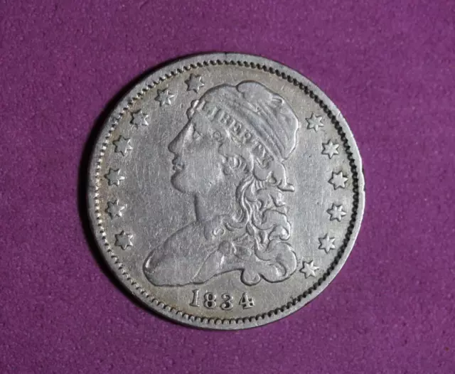 1834 25C Capped Bust Silver Half Dollar #P18425