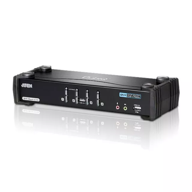 ATEN CS1784A KVM Switch Dual-Link DVI, USB, Audio, 4 Ports