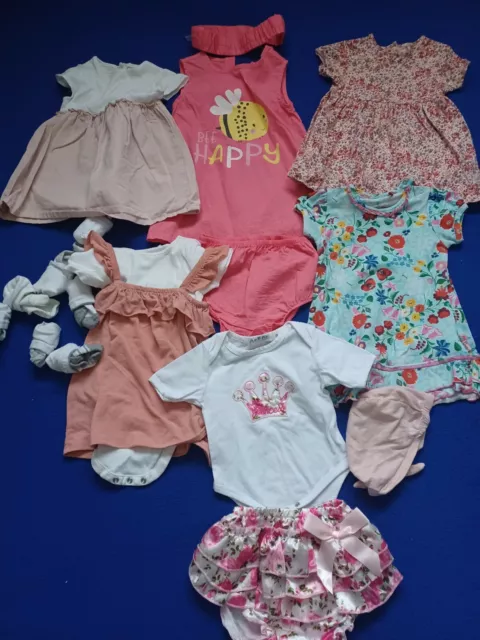 Baby Girl Summer Clothes Bundle 6-9 Months Old. New and Used.