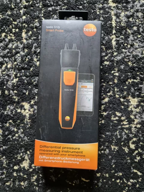 *NEW* Testo 510i Bluetooth Differential Pressure Meter Smart Probe / UK