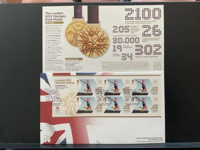 GB FDC 2012- London 2012 Olympic gold medal athletics Greg Rutherford £ ...