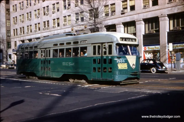 DCT DC Transit PCC Streetcar Trolley #1506 1961 35mm Original Kodachrome Slide