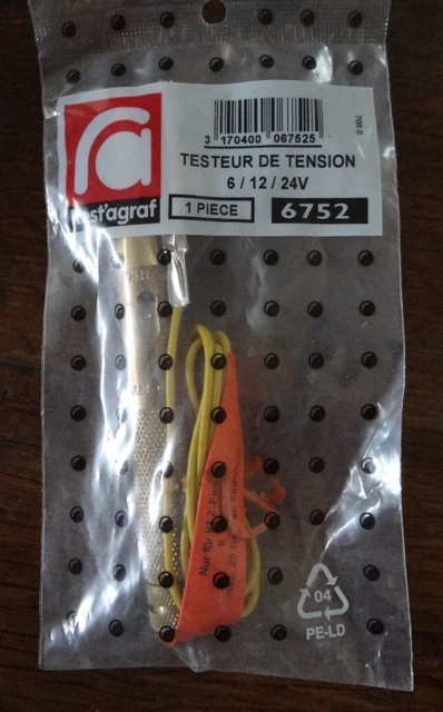 Testeur PIQUE-FIL - 6 - 12 - 24 Volts