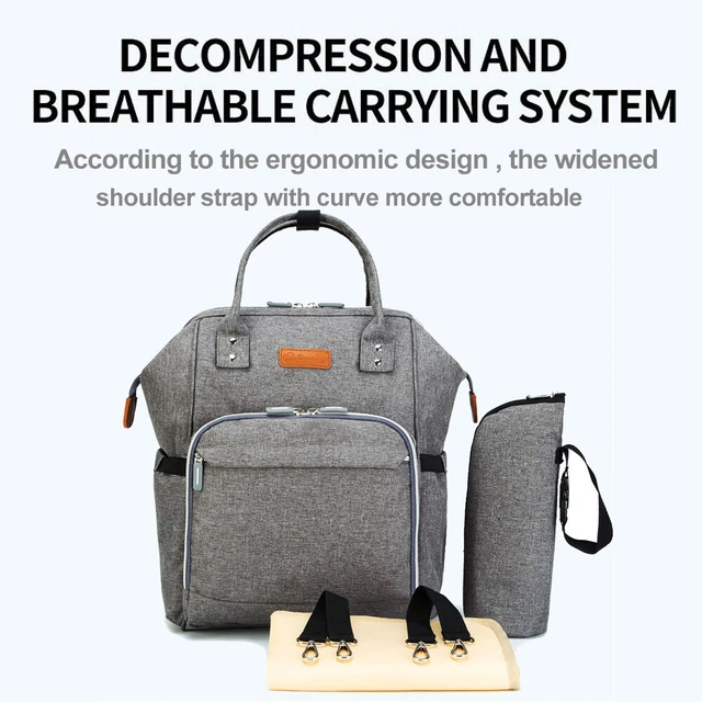 Baby Diaper Backpack Mummy Nursing Nappy Bag Large Capacity Maternity Travel Bag 2