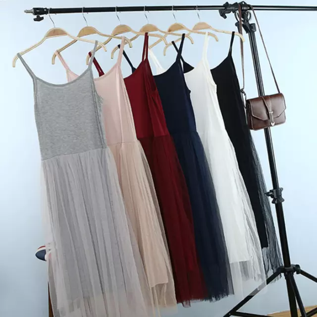 Stitching dress, high waist mesh skirt, camisole, mid-length skirt, pregnant