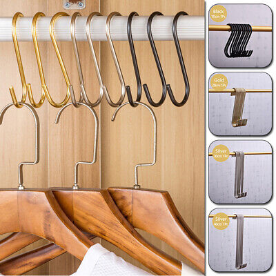 S Shaped Hooks Clothes Hanger Metal Display Hooks Bathroom Kitchen Organizer