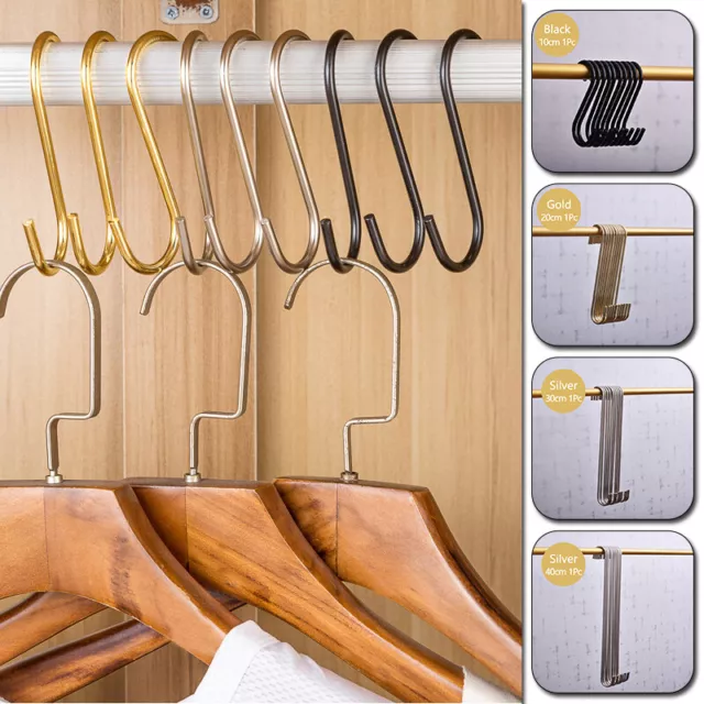 S Shaped Hooks Clothes Hanger Metal Display Hooks Bathroom Kitchen Organizer