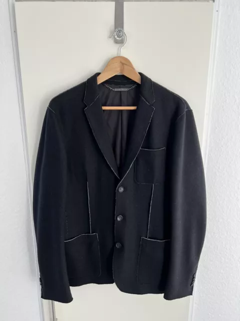 Herren MICHAEL KORS Sakko Gr. 40 / L Schwarz Grau Jackett Anzug Jacke MK wie NEU