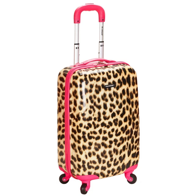 Rockland 20-inch Lightweight Hardside Spinner Carry-On Luggage - Pink Leopard