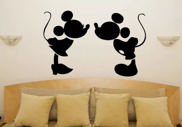 Mickey Minnie Mouse Kiss Disney Nursery Childrens Bedroom Decal Wall Art Sticker