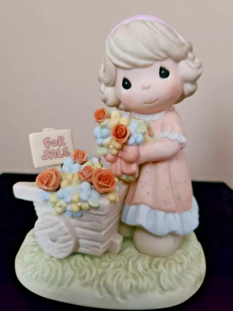 2001 Precious Moments - June ROSE BEAUTIFUL Porcelain Figurine #101521 Retired 2