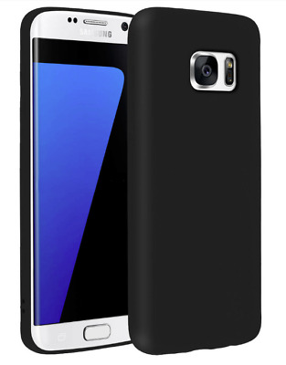 Noir Silicone Souple Étui pour Samsung Galaxy S7 EDGE Résistant aux Chocs Coque