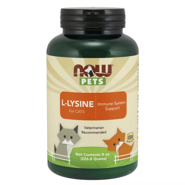 L-Lysine Powder for Cats 227g for Feline Immunity NASC CERTIFIED