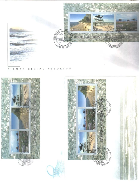 Baltikum 3 Blocks FDC