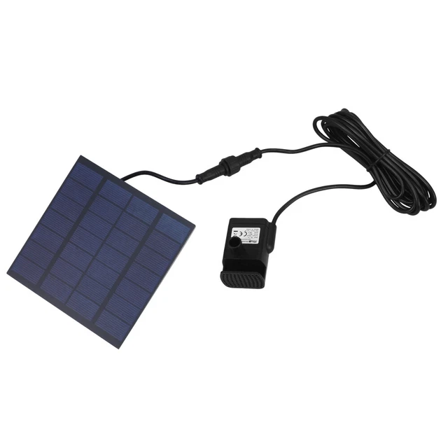 Pompa Fontana Solare 7V 1.2W Con Pannello - 200L/h Per Stagno, Uccelli, Giardino