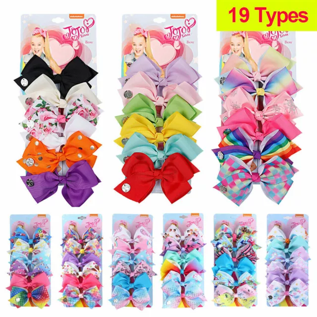 6PCS Signature for Jojo Siwa Bows Girls Fashion Hair Clip Accessories Party Gift