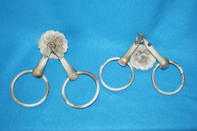 2 Vintage Cast Iron Ornate Wall - Curtain Tie Back /Towel Rack