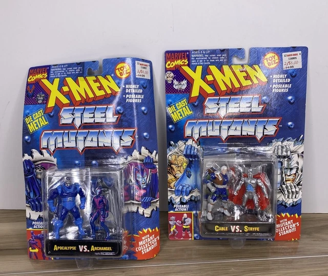1994 Marvel X-Men Steel Mutants Die Cast Metal  Toy Biz Figures  Lot of 2