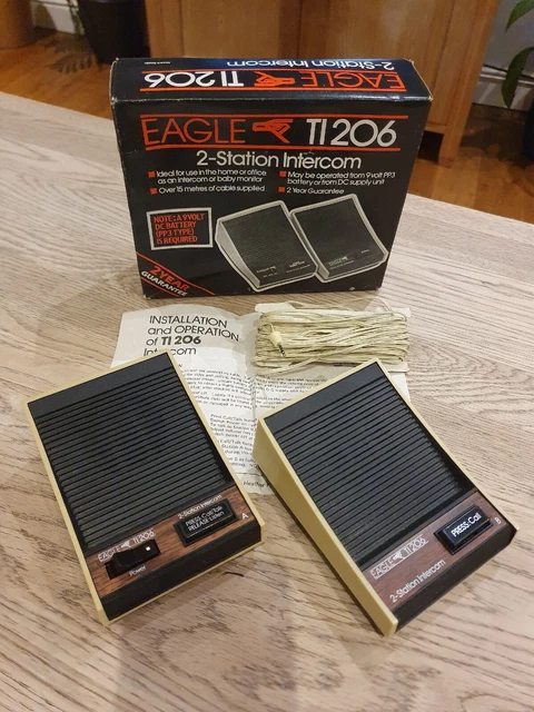 Vintage 60's-70's Eagle Tib206 2 Station Interc System