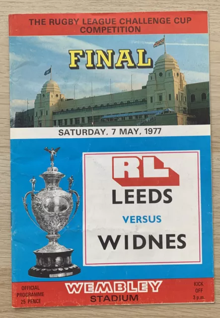 Rugby League Challenge Cup Programme Final Tie Leeds V Widnes 1977