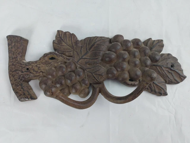 Cast Iron Grape Themed Coat Hat Hanger Wall Hanger