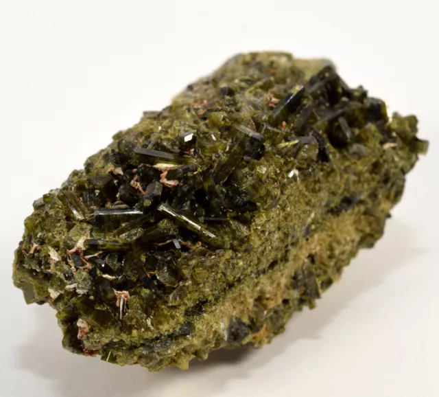 675ct 2.8 " Grün Epidot Geode Cluster Hart Druzy Kristall Mineral Probe Peru