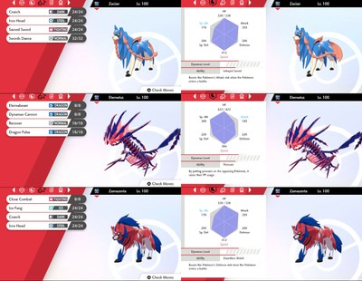 3 Legends Zacian Zamazenta Eternatus 6iv Free Shiny Ditto Pokemon Sword Shield 1 99 Picclick Uk