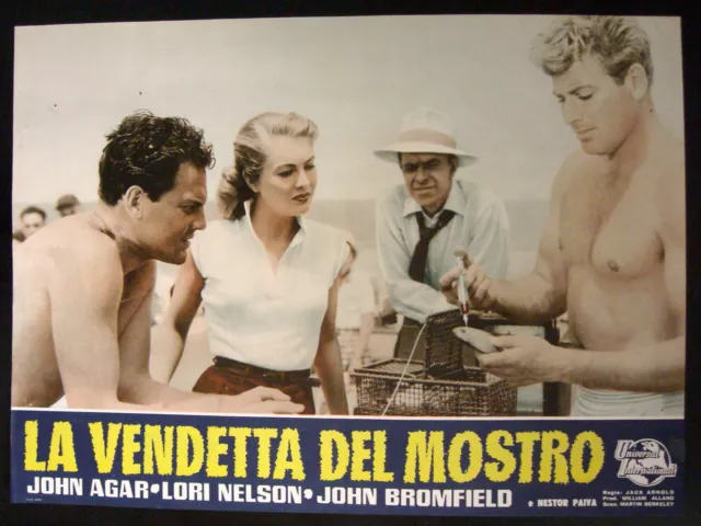 CINEMA-fotobusta LA VENDETTA DEL MOSTRO john agar, lori nelson, JACK ARNOLD