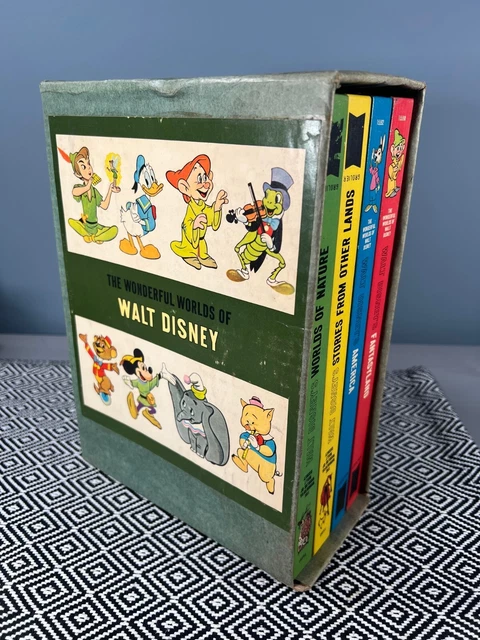 THE WONDERFUL WORLDS Of Walt Disney 1965 Vintage 4 Book Box Set EUR 46 ...