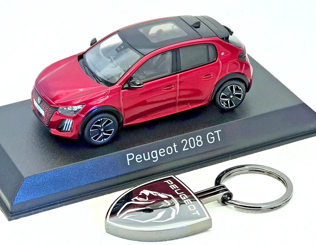 Peugeot 208 GT 2024, Bleu Métallique, NOREV 1:43, Avec Porte-Clés