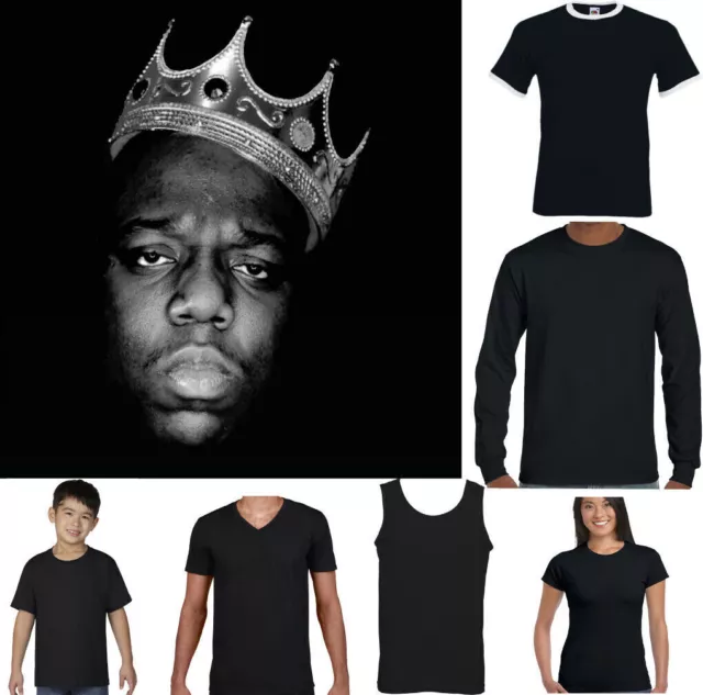 THE NOTORIOUS B.I.G. T-shirt uomo biggie small TUPAC Rap 2PAC NWA unisex top