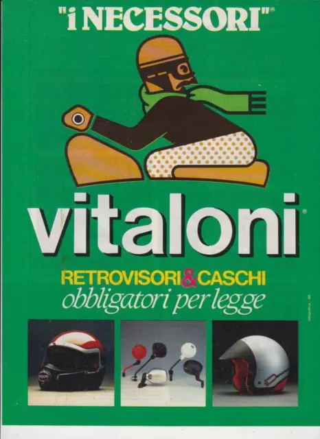 advertising Pubblicità-CASCHI RETROVISORI MOTO VITALONI '86 HELMET VINTAGE EPOCA