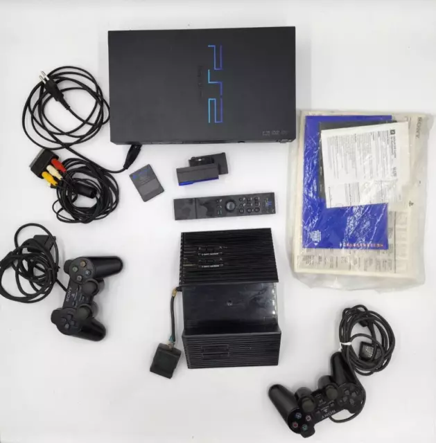 PS2 Console Noire + Volant Speester 3 + 2 Manettes +30 Jeux + Accessoires