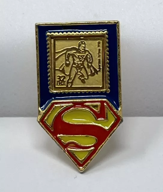 1998 USPS Superman Stamp Collectible Lapel Pin 1.25" DC Comics