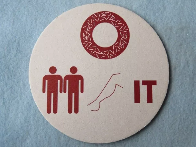 Beer Bar Coaster ~ NARRAGANSETT Lager, Providence, Rhode Island ~ Donut Puzzle