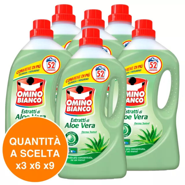 OMINO BIANCO DETERSIVO Lavatrice Liquido Igienizzante Aloe Vera Derma  Tested EUR 39,09 - PicClick IT