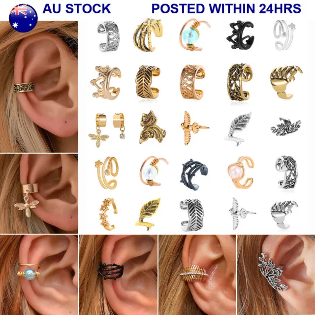 30 Styles Quality Fake Cartilage Helix Ear Cuff Clip On Non-Piercing Earrings