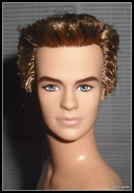 N187) Nude Ken Mattel Star Trek Captain Kirk Brunette Blue Eyes Doll For Ooak