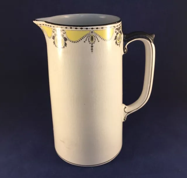 Art Deco James Kent Fenton Yellow & White Water Jug