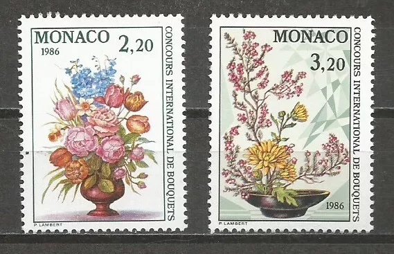 Monaco - Timbres Neufs Luxe - Concours International de Bouquets (1985)
