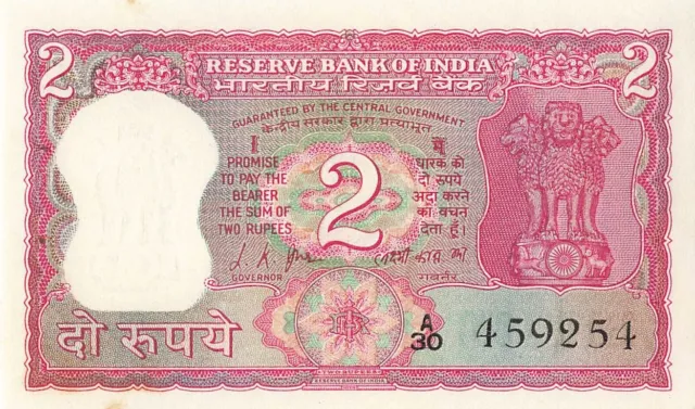 India 2 Rupees 1969 Commemorative UNC