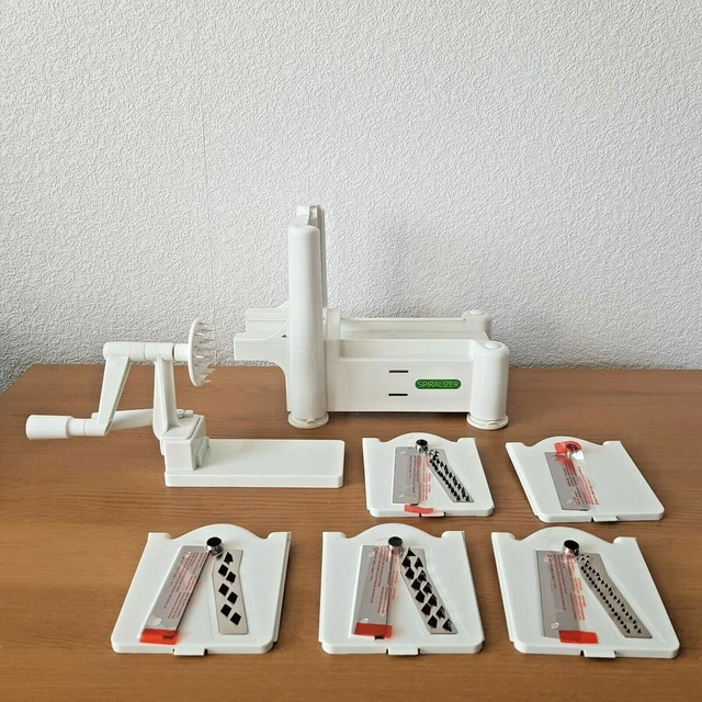 Espiralizador de verduras - Totalmente nuevo - 5 hojas intercambiables - CORREO GRATUITO el mismo día