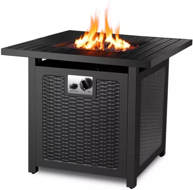 OUTDOOR FEUERTISCH GASFEUERSTELLE Feuerschale Gaskamin für Terrasse