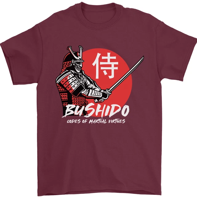T-shirt da uomo Bushido Samurai Warrior Sword Ronin MMA cotone Gildan 12
