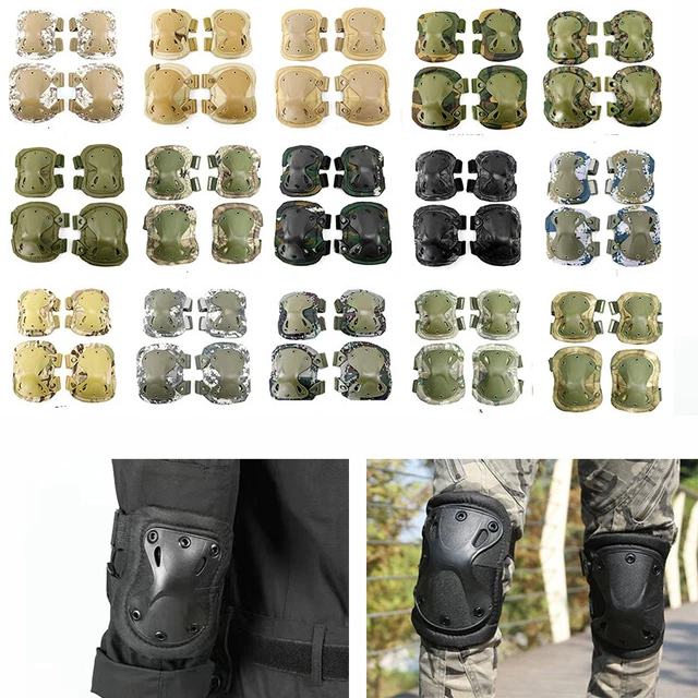 4X Tactical Military Army Elbow & Knee Pads Airsoft Paintball Sports Protection