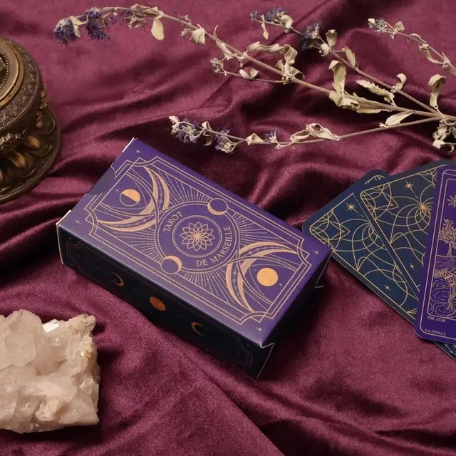 Tarot De Marseille Starter Set - Komplettset Mit Karten, Buch & Tischdecke Für Einsteiger