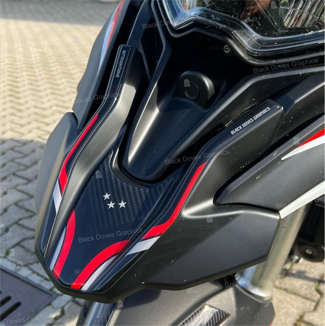 ADESIVO RESINATO PROTEZIONE CARTER EFFETTO 3D, PER MOTO COMPATIBILE CON BENELLI TRK 702 X (Nero - 11